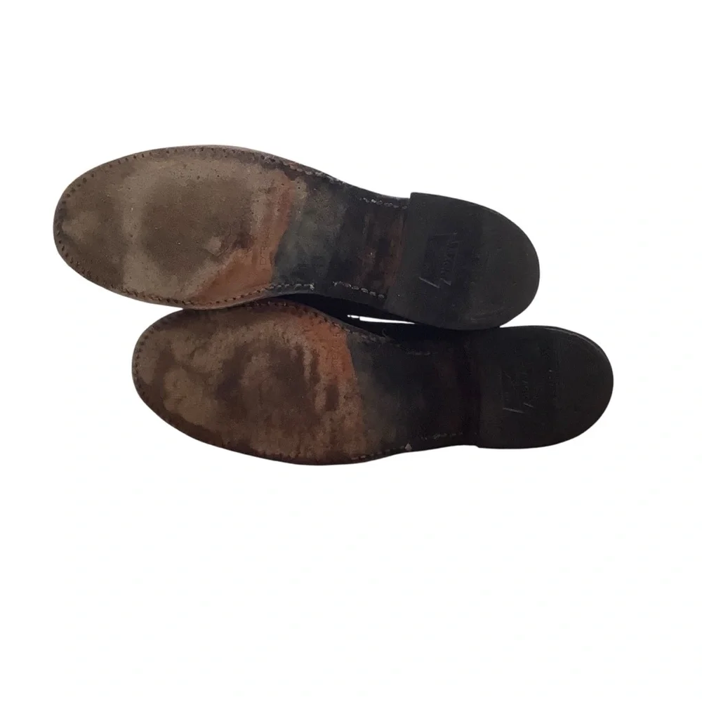 Hand-sawing Classic Brown Leather Loafers‎ size 8.5